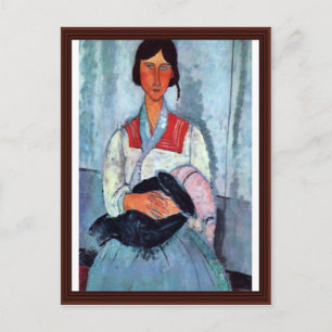 Sinti und Roma mit Kind von Modigliani Amedeo Postkarte