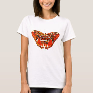 Sinti und Roma-Motte, Rost-Orange und Schwarz T-Shirt