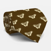 Sinti und Roma-Mottenmuster, schokoladenbraun und Krawatte (Gerollt)