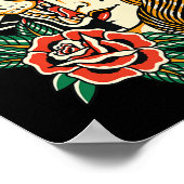 Sinti und Roma Panther American Traditional Tattoo Poster (Ecke)