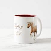 Sinti und Roma-Pfeiler-PferdeTasse Zweifarbige Tasse (VorderseiteRechts)