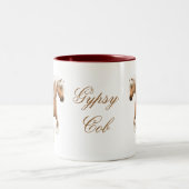 Sinti und Roma-Pfeiler-PferdeTasse Zweifarbige Tasse (Mittel)