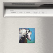 Sinti und Roma Pferd läuft Leidenschaft farbenfroh Magnet (In Situ (Geschirrspüler))
