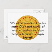 Sinti und Roma Proverb Wanderlustrafferquote Postkarte (Vorne/Hinten)