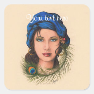 Sinti und Roma Quadratischer Aufkleber