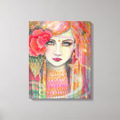 Sinti und Roma Rose Bohemisch Beauty Leinwand Art (Vorderseite)