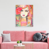 Sinti und Roma Rose Bohemisch Beauty Leinwand Art (Insitu (Wohnzimmer))
