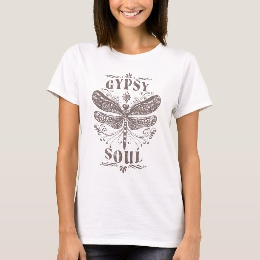 Sinti und Roma Soul - Bohemische Libelle T-Shirt (Vorderseite)