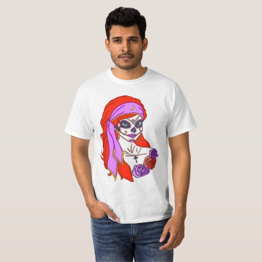 Sinti und Roma Sugar Skull T-Shirt (Vorne ganz)