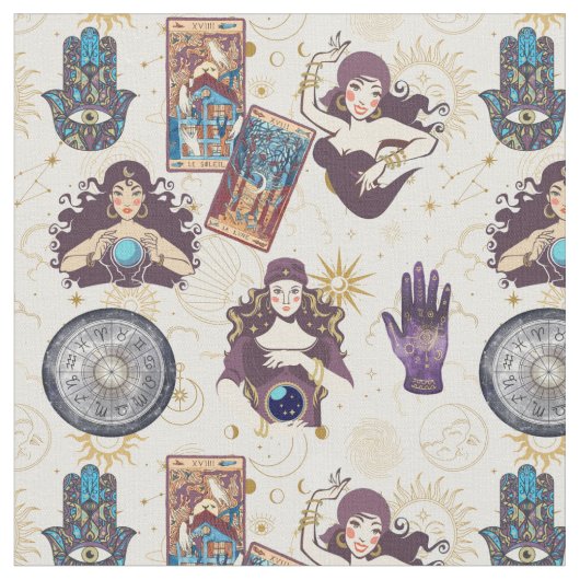 Sinti und Roma Sun Moon Stars Wasserfarbe Stoff (Nahaufnahme)