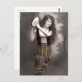 Sinti und Roma Tambourine Girl Postkarte (Vorne/Hinten)