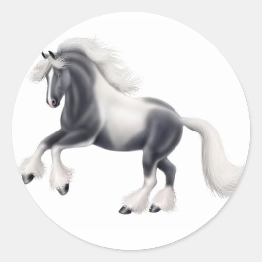 Sinti und Roma Vanner Cob Horse Sticker (Vorderseite)