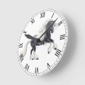 Sinti und Roma Vanner Cob Horse Wall Clock Runde Wanduhr (Winkel)