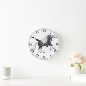 Sinti und Roma Vanner Cob Horse Wall Clock Runde Wanduhr (Zuhause)