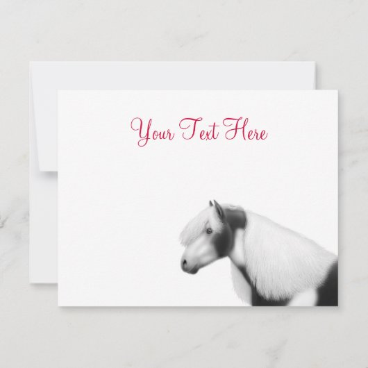 Sinti und Roma Vanner Cob Pferd Einladung (Rückseite)