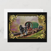 Sinti und Roma Vanner Horse Irish Caravan Wagon Ta Postkarte (Vorne/Hinten)