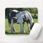 Sinti und Roma Vanner Horse Mare and Foal Mousepad (Mit Mouse)