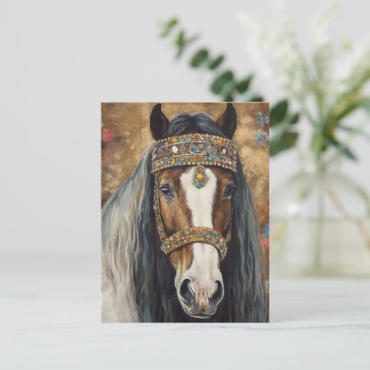 Sinti und Roma Vanner Horse Postkarte (Stehend Vorderseite)