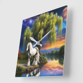 Sinti und Roma Vanner Horse - Willow tree N Vollmo Quadratische Wanduhr (Winkel)