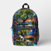 Sinti und Roma Vanner Horse Willow Tree und farben Bedruckter Rucksack (Vorderseite)