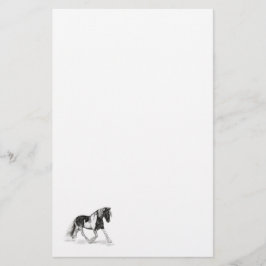 Sinti und Roma Vanner Paint Horse Trotting White S Briefpapier