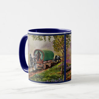 Sinti und Roma Vanner Pferd Irish Caravan Wagen bl Tasse