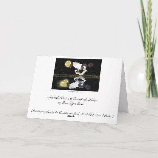 Sinti und Roma Vanner Pferd- u. Gedicht Gruß-Karte Karte (Rückseite)