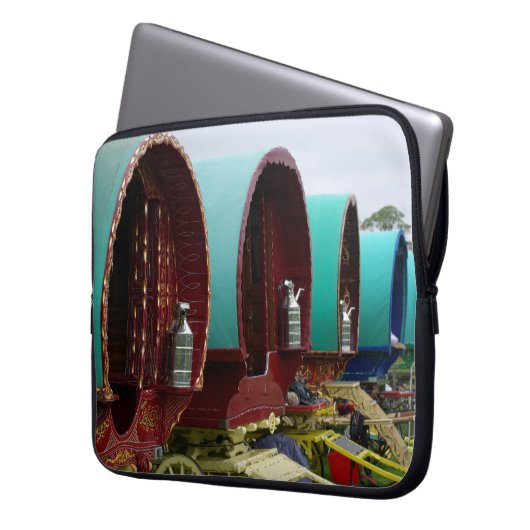 Sinti und Roma Waggons Notebook-Ärmel Laptopschutzhülle (Vorderseite Links)