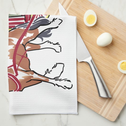 SINTI UND ROMA WAGON GESCHIRRTUCH (Viertel Falte)