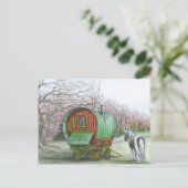 Sinti und Roma Wagon und Pferdepostkarte Postkarte (Stehend Vorderseite)