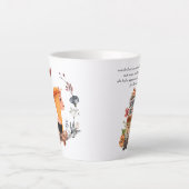 Sinti und Roma-Wildblume im Herbst | Aquarellbilde Milchtasse (Vorderseite)