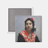 Sinti und Roma Woman Magnet (Vorderseite/Rückseite)