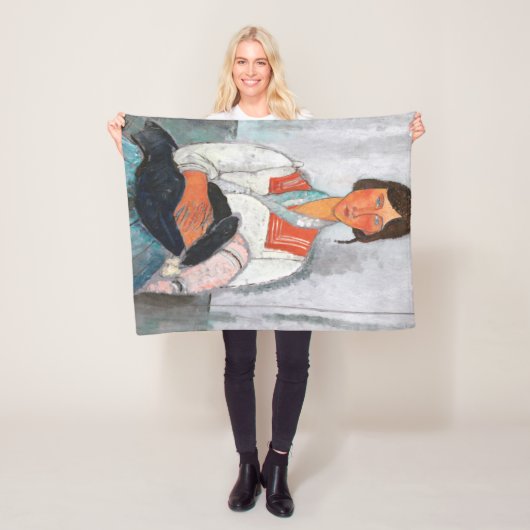 Sinti und Roma Woman mit Baby, Modigliani Fleecedecke (Beispiel)