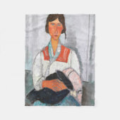 Sinti und Roma Woman mit Baby, Modigliani Fleecedecke (Vorderseite)