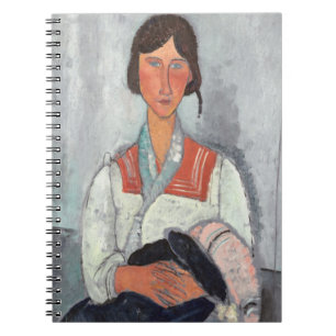 Sinti und Roma Woman with Baby, 1919 (Öl auf Lein Notizblock