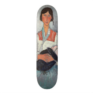 Sinti und Roma Woman with Baby, 1919 (Öl auf Lein Skateboard