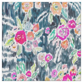 Sinti und Romadunkler Watercolor mit Blumen Stoff (Nahaufnahme)