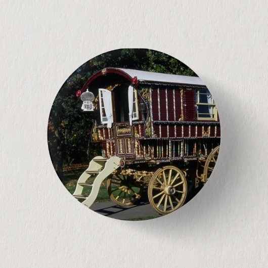 Sinti und Romalastwagen Button (Vorderseite)