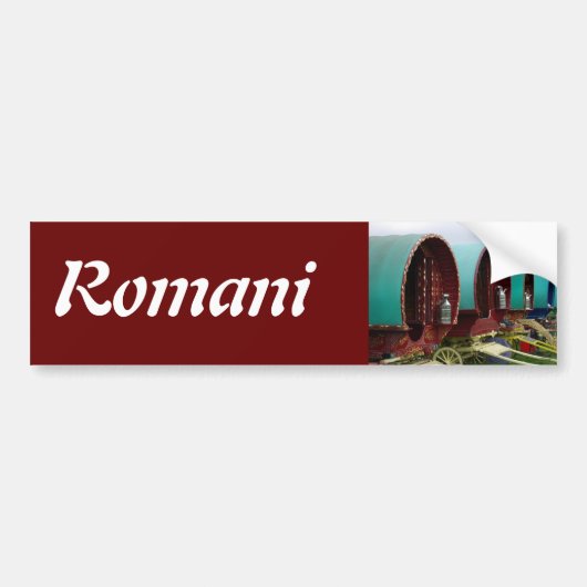 Sinti und Romawohnwagen Autoaufkleber (Vorne)