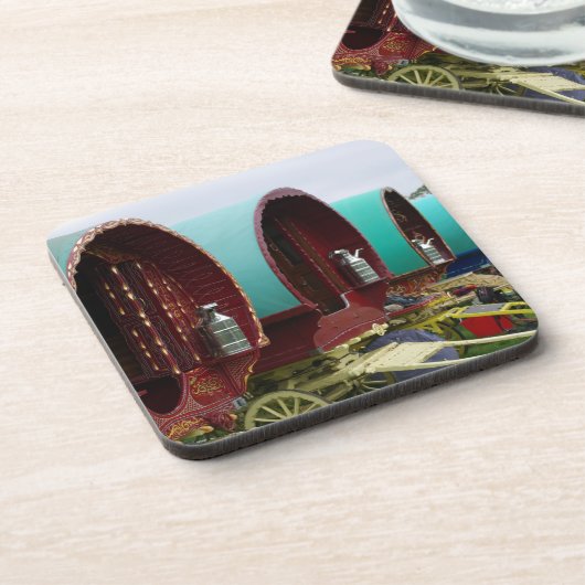 Sinti und Romawohnwagen Untersetzer (Linke Seite)