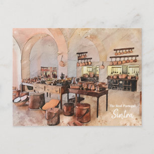 Sintra Palace Kupfer Küche Postkarte
