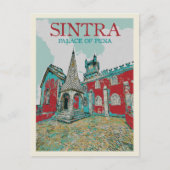 Sintra Palace of Pena Illustration, Portugal Postkarte (Vorderseite)