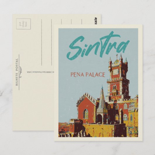 Sintra Penas Palastbild Portugal Postkarte (Vorne/Hinten)