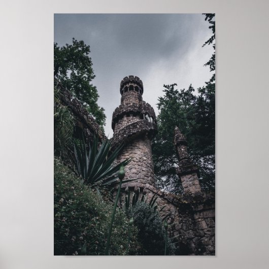 Sintra - Portugal - Blick auf den Turm einer Burg Poster (Vorne)