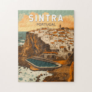 Sintra Portugal Illustration Reise Kunst Vintage Puzzle