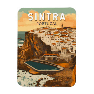 Sintra Portugal Illustration Travel Art Vintag Magnet