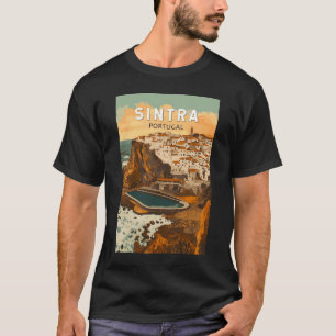 Sintra Portugal Illustration Travel Art Vintag T-Shirt