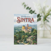 Sintra Portugal Postkarte (Stehend Vorderseite)