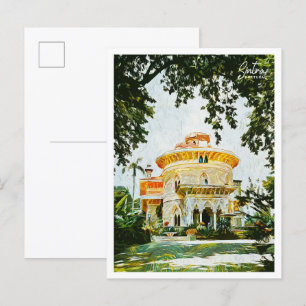 Sintra Portugal Schönes Öl Paint Landschaft Postkarte
