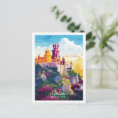 Sintra Portugal Vintage - Illustration Postkarte (Stehend Vorderseite)